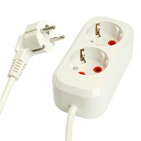 Удлинитель двухместный с/з  STEKKER HM06-21-07 3x1мм2, 7м, серия Home, белый