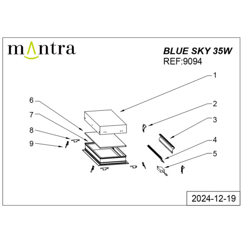 Встраивамое светодиодное окно Mantra BLUE SKY 9094 фото 2