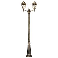Светильник садово-парковый Feron 6214/PL6214 столб 2*100W E27 230V, черное золото