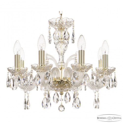 Люстра хрустальная 118/8/165 G Bohemia Ivele Crystal (Богемия Ивеле Кристалл)