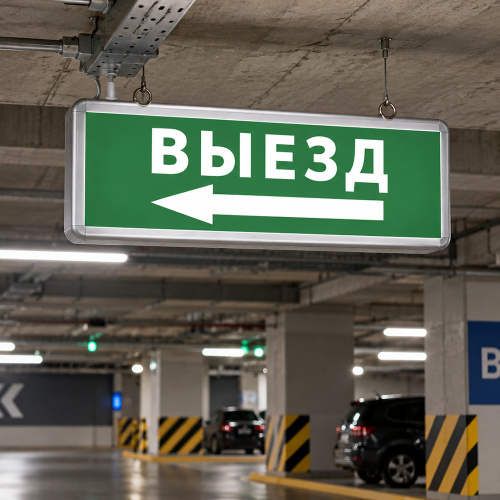 Самоклеящаяся этикетка INFO EL008 ВЫЕЗД/стрелка налево 330х120мм фото 2 Самоклеящаяся этикетка INFO EL008 ВЫЕЗД/стрелка налево 330х120мм фото 2