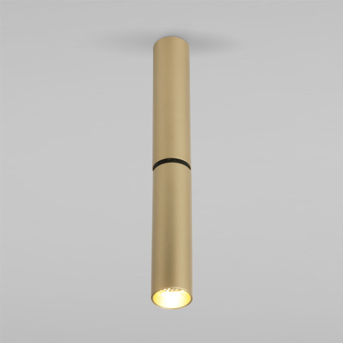 Накладной поворотный светодиодный светильник с антибликовой решеткой Pika 25029/LED 6W 4200K латунь фото 3