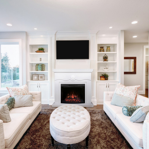 Электрокамин RealFlame Raffaele 25,5 WT белый белый с очагом Sparta 25,5 LED фото 3