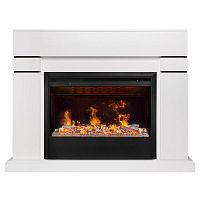 Электрокамин RealFlame Lindelse 26 WT белый с очагом 3D Helios 26 SBG