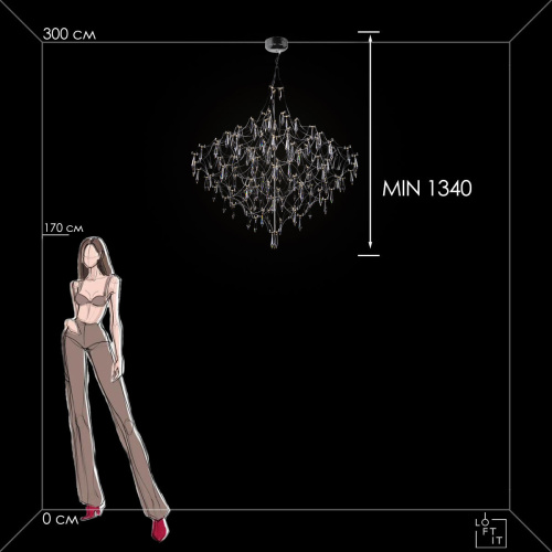 10259/1000 Silver Asfour Подвесной светильник LOFT IT Mira фото 4