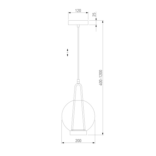 Подвесной светодиодный светильник со стеклянным плафоном 50267/1 LED черный фото 4 Подвесной светодиодный светильник со стеклянным плафоном 50267/1 LED черный фото 4