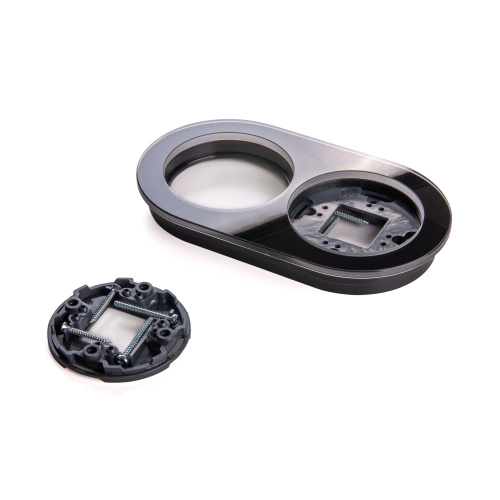 Рамка из стекла на 2 поста черный W0025108 фото 2