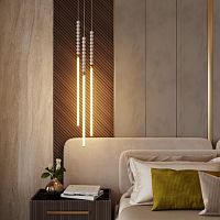 6639/33L HIGHTECH ODL24 225 металл/античная бронза/белые бусы из акрила Подвесной светильник IP 20 LED 33W 3500K 220V MONELLA