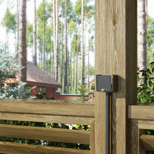 Розетка влагозащ. с зазем. с защит. крышкой и шторками Gallant черный/хром W5071235 фото 3