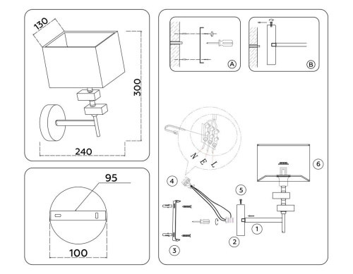 Бра Ambrella Light High Light Classic LH71335 фото 6