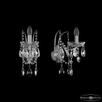 Бра хрустальные 1411B/1/160/XL Ni Bohemia Ivele Crystal (Богемия Ивеле Кристалл)