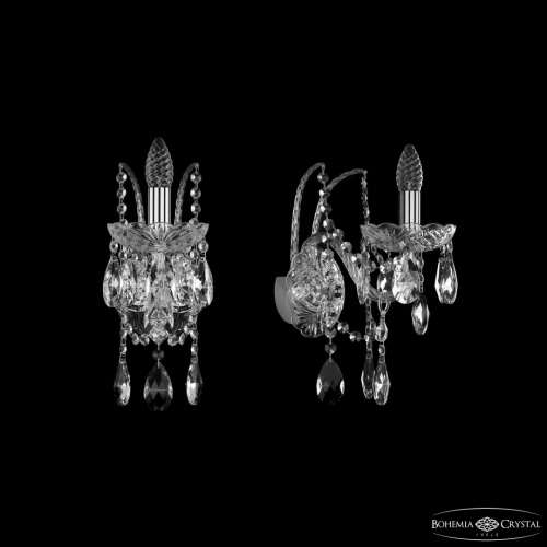 Бра хрустальные 1411B/1/160/XL Ni Bohemia Ivele Crystal (Богемия Ивеле Кристалл)