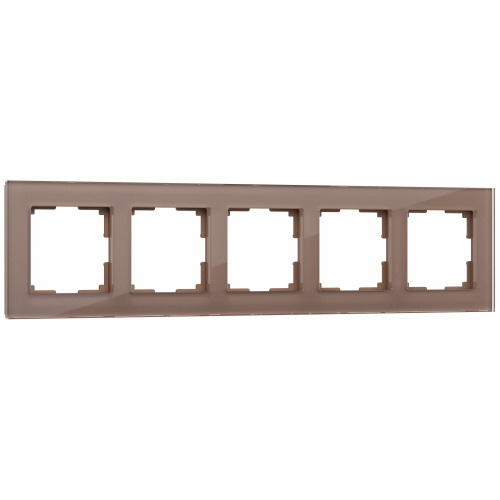 Рамка из стекла на 5 постов Favorit латте W0051142