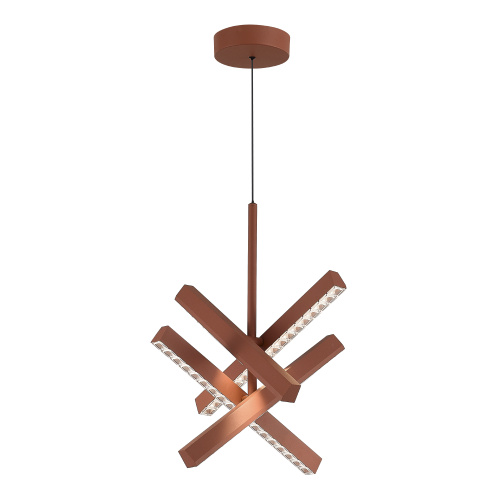 SL1018.613.04 Светильник подвесной ST-Luce терракотовый/прозрачный LED 1*43W 4000K EUCLIDICS фото 5