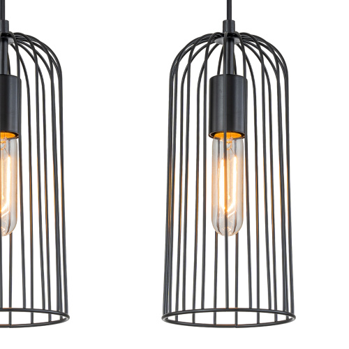 Подвесной светильник Escada 10198/3S E27*60W Black фото 3 Подвесной светильник Escada 10198/3S E27*60W Black фото 3
