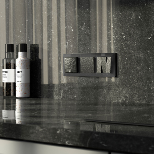 Набор клавиш для выключателя трехклавишного (Hammar черный) W1239008 фото 3 Набор клавиш для выключателя трехклавишного (Hammar черный) W1239008 фото 3