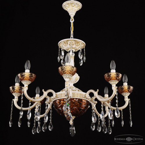 Люстра с хрустальными подвесками AL78101P/8/250 A WMG P Amber/M-1F Bohemia Ivele Crystal (Богемия Ивеле Кристалл) фото 8 Люстра с хрустальными подвесками AL78101P/8/250 A WMG P Amber/M-1F Bohemia Ivele Crystal (Богемия Ивеле Кристалл) фото 8