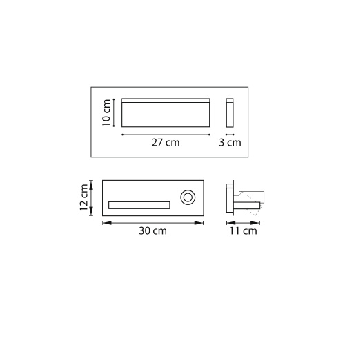 808547 Бра MURO II 4,5W+3W LED 360LM+240LM ЧЕРНЫЙ 3000K фото 9 808547 Бра MURO II 4,5W+3W LED 360LM+240LM ЧЕРНЫЙ 3000K фото 9