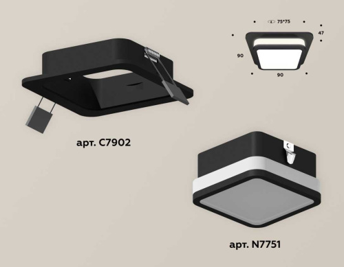 Комплект встраиваемого светильника Ambrella light Techno Spot XC (C7902, N7751) XC7902012 фото 2