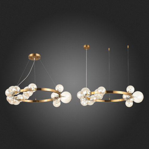 SL1165.303.15 Светильник подвесной ST-Luce Бронза/Коньячный G4 15*5W NECTON фото 3