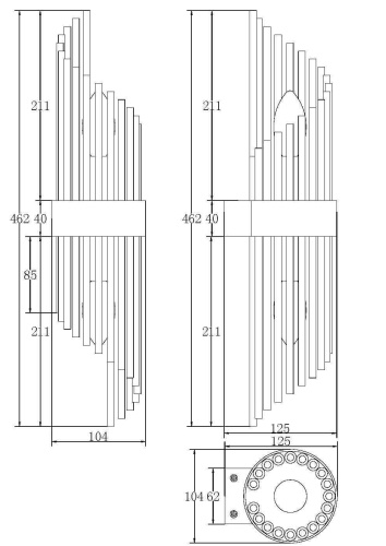 Настенный светильник (бра) Maytoni MOD174WL-02G фото 5