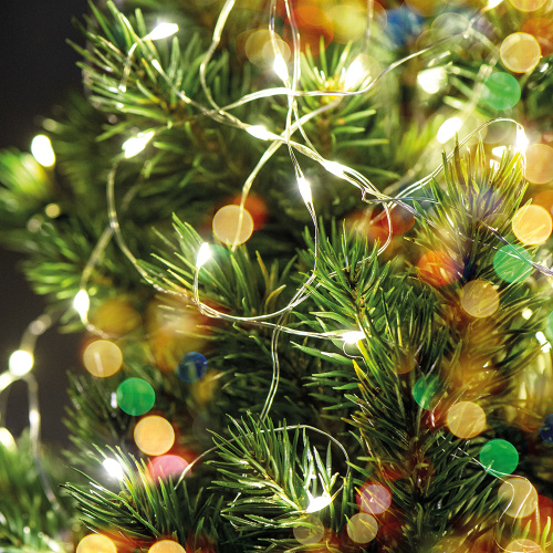 Светодиодная гирлянда Feron CL570 линейная Роса, статичная, 2м + 0.5м 5000К, с питанием от батареек, прозрачный шнур фото 5