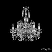 Люстра хрустальная 1403/6+3/195/h-60 Ni Bohemia Ivele Crystal (Богемия Ивеле Кристалл)