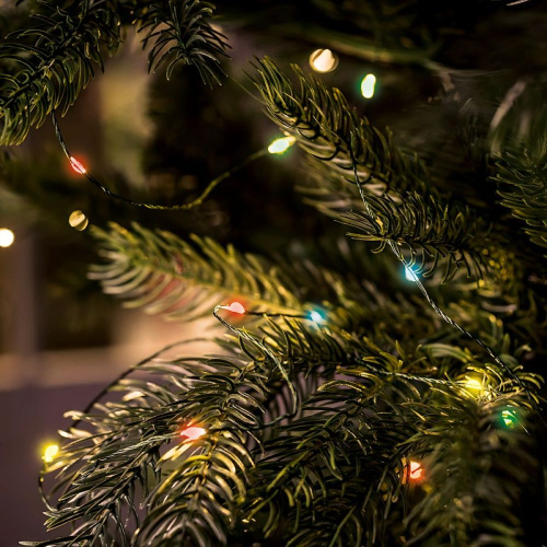 Светодиодная гирлянда Feron CL583 линейная Роса (на проволоке) мультиколор c питанием от сети 220V 20м + сетевой шнур 1,5м фото 2