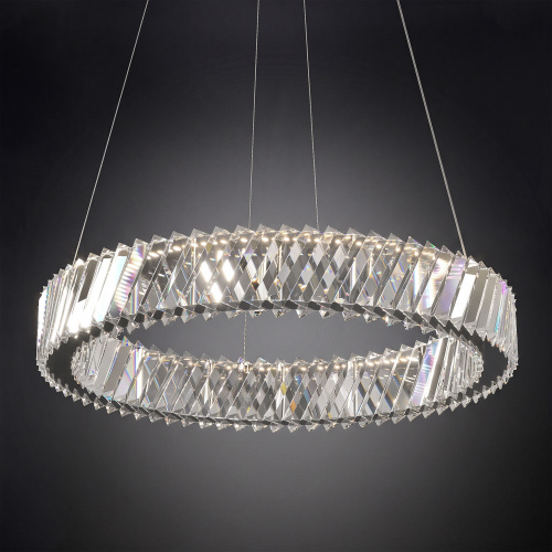Светодиодная хрустальная люстра 101004 LED никель хрусталь Strotskis фото 5
