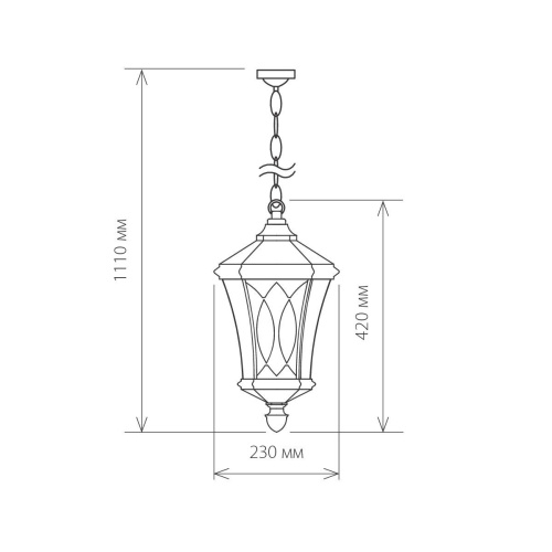 Уличный подвесной светильник Virgo H капучино IP44 GLXT-1450H капучино фото 2