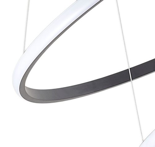 Люстра подвесная светодиодная антрацит LED 120Вт D40+60+80см Zortes RINGOLIGHT ZRS.33320.120C фото 7