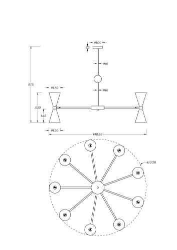 Подвесной светильник Maytoni MOD108PL-18WG фото 3