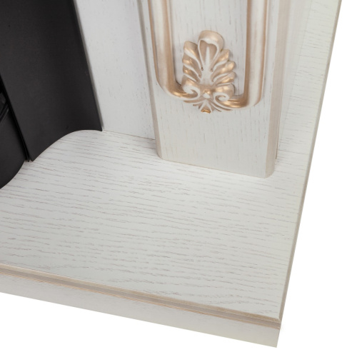 Каминокомплект ANITA CORNER/АНИТА УГЛ. Белый дуб с золотой патиной с очагом Электроочаг MAJESTIC LUX/МАДЖЕСТИК фото 6