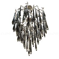 Люстра Cloyd SURINAM C14 / Ø70 см - серебро темн. - черн. стекло (арт.11288)