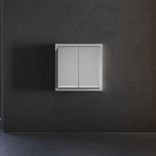 Клавиши для выключателя/переключателя двухклавишного с подсветкой, S70 (серый) Voltum VLS000416 Клавиши для выключателя/переключателя двухклавишного с подсветкой, S70 (серый) Voltum VLS000416