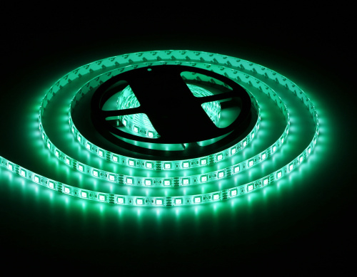 Светодиодная лента 12В 5050 60Led 14.4Вт/м Цветная RGB IP65 5м фото 15