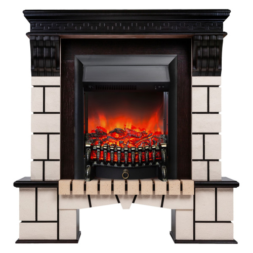 Электрокамин RealFlame Stone AO античный дуб с очагом Fobos Lux Black фото 2 Электрокамин RealFlame Stone AO античный дуб с очагом Fobos Lux Black фото 2