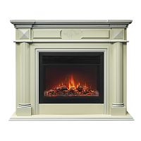 Каминокомплект WAGNER/ВАГНЕР Айс кашемир с серебряной патиной с очагом Электроочаг MOONBLAZE LUX/МУНБЛЕЙЗ