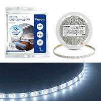 Светодиодная LED лента Feron LS603, 60SMD(2835)/m 4.8W/m 12V 1m 6500К