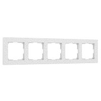 Рамка из поликарбоната на 5 постов Hammer белый W0052401