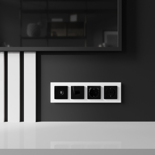 ТВ-розетка оконечная (черный акрил) W1183048 фото 3