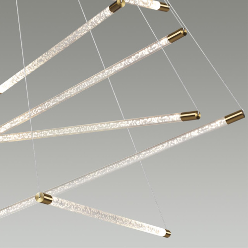4369/80L HIGHTECH ODL23 235 полированное золото/акрил с пузырьками Подвесной св-к IP20 LED 64W 3000K SPARKY фото 4