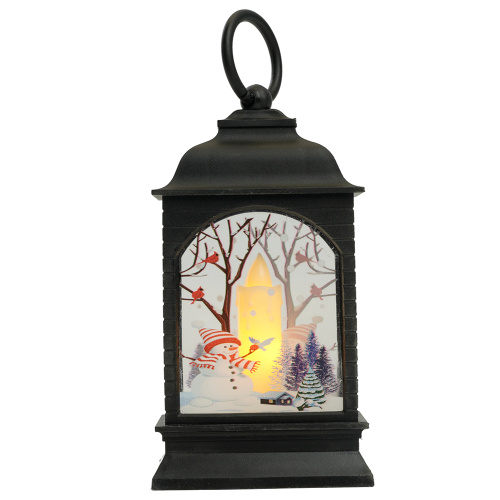 Световая фигура Свеча "Снеговик" 1LED (батарейки в компл), 12,5см, черный, LT128 фото 2