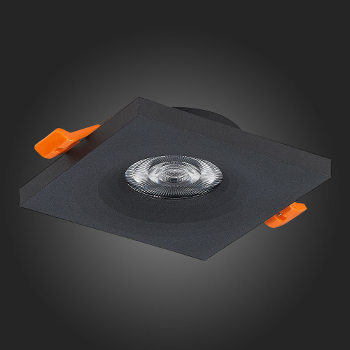 ST205.418.01 Св-к встр. Черный GU10 1*50W  L94xW94xH27 220V Без ламп Встраиваемые светильники фото 6