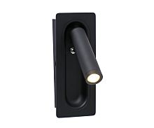 08071M,19 Бра встраиваемое Ризи черный Led 3W