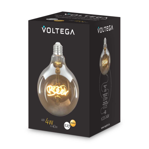 Лампа светодиодная филаментная Voltega 271 E27 4W 2500K желтая 8555 фото 9 Лампа светодиодная филаментная Voltega 271 E27 4W 2500K желтая 8555 фото 9