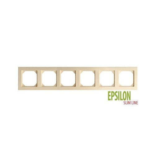 Рамка 6-постовая Liregus Epsilon бежевый 28-0886 Рамка 6-постовая Liregus Epsilon бежевый 28-0886