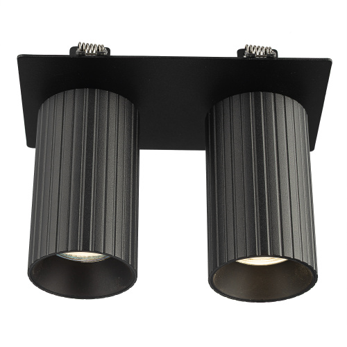 Citilux AXEL CL512D21R Спот поворотный встраиваемый двойной Чёрный Рифлёный фото 4 Citilux AXEL CL512D21R Спот поворотный встраиваемый двойной Чёрный Рифлёный фото 4