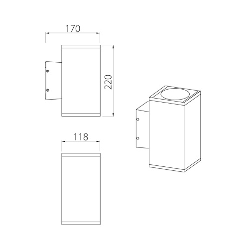 Настенный фонарь Natural Concepts, Арт. NC-803482-DG фото 2