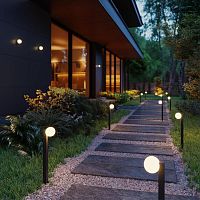7124/1G NATURE ODL25 671 Ландшафтный светильник белый/стекло/металл IP65 1*G9 LED*5W 220-240V VIVA